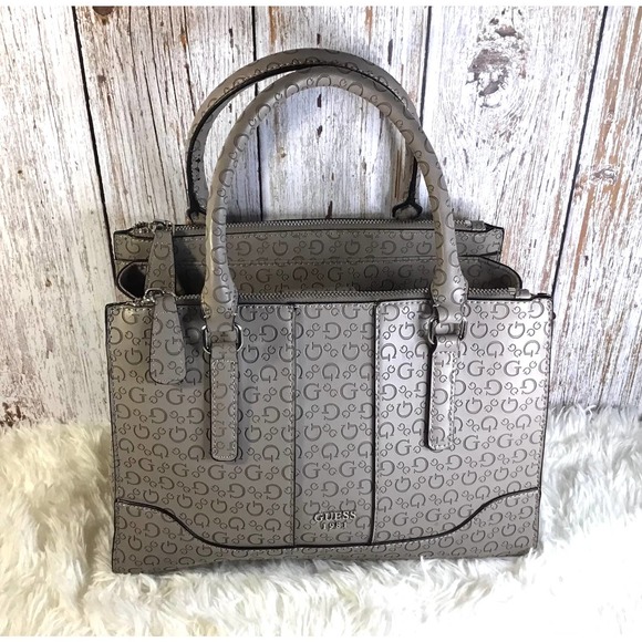 Guess Handbags - GUESS Gray Logo Tote Handbag